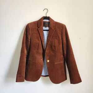 J. Crew Campbell Blazer Jacket Corduroy Masala Chai Brown Size 4